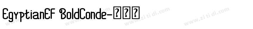 EgyptianEF BoldConde字体转换